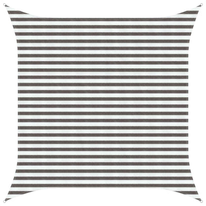 vidaXL Sunshade Sail Light Grey and White 3 x 3 m HDPE