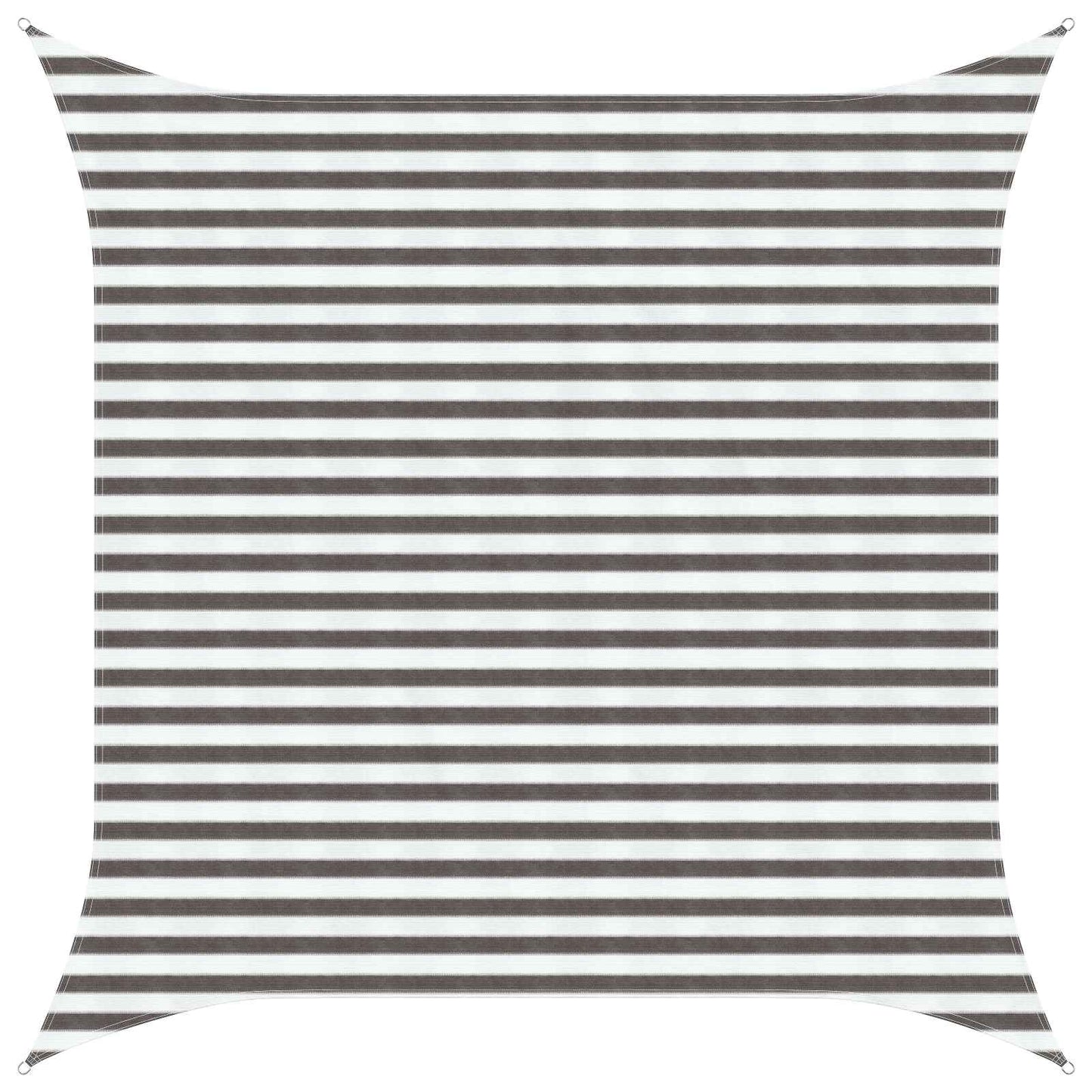 vidaXL Sunshade Sail Light Grey and White 3.6 x 3.6 m HDPE