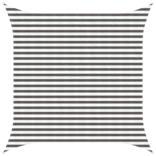 vidaXL Sunshade Sail Light Grey and White 3.6 x 3.6 m HDPE