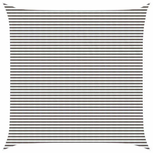 vidaXL Sunshade Sail Light Grey and White 6 x 6 m HDPE
