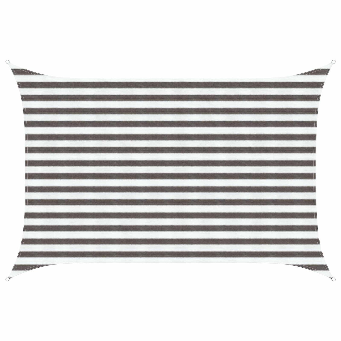vidaXL Sunshade Sail Light Grey and White 2 x 2.5 m HDPE