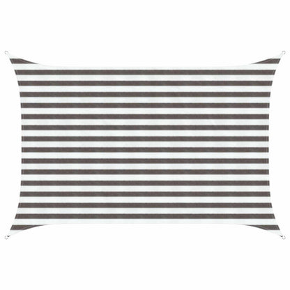 vidaXL Sunshade Sail Light Grey and White 2 x 2.5 m HDPE