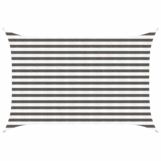 vidaXL Sunshade Sail Light Grey and White 2 x 2.5 m HDPE