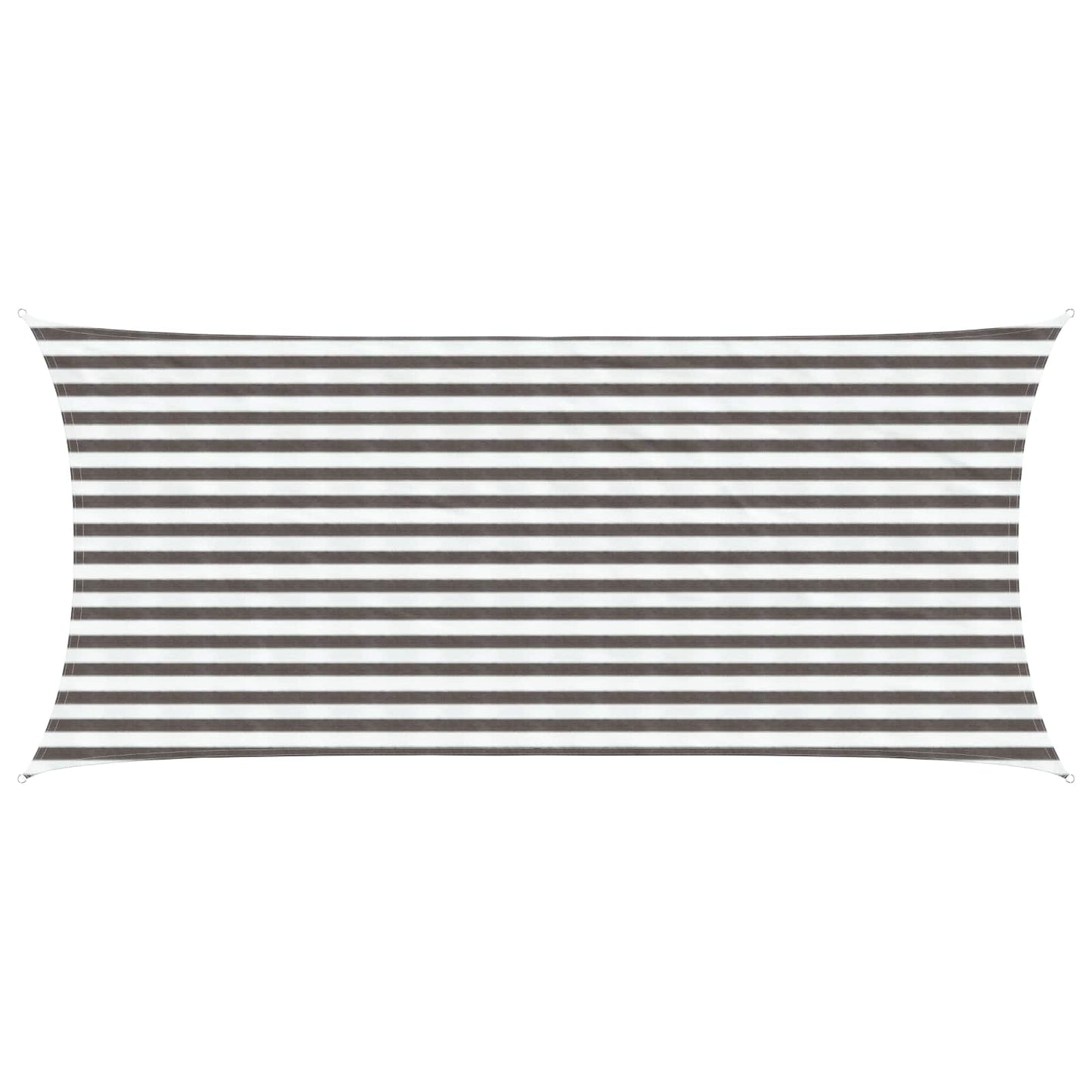 vidaXL Sunshade Sail Light Grey and White 2 x 4 m HDPE