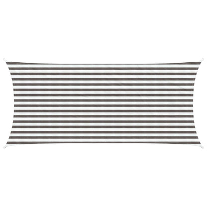 vidaXL Sunshade Sail Light Grey and White 2 x 4.5 m HDPE