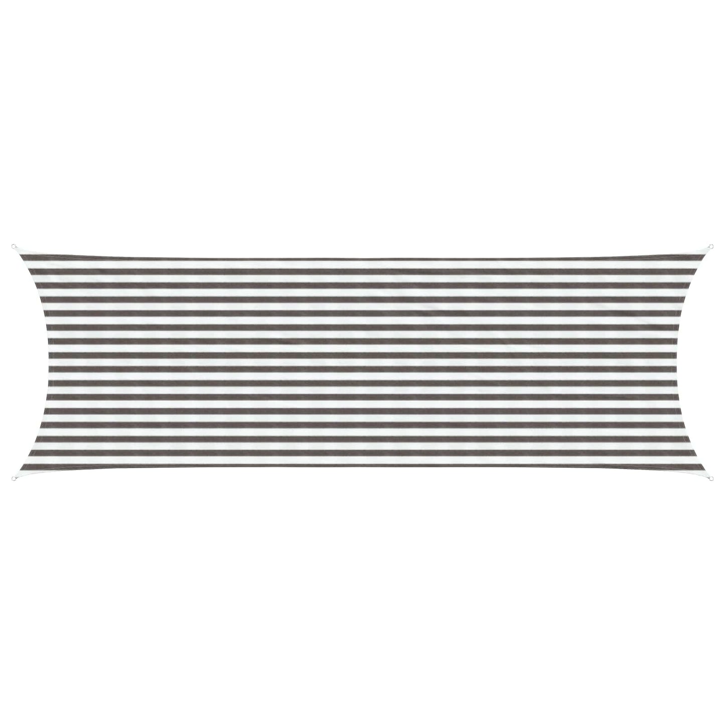 vidaXL Sunshade Sail Light Grey and White 2 x 6 m HDPE
