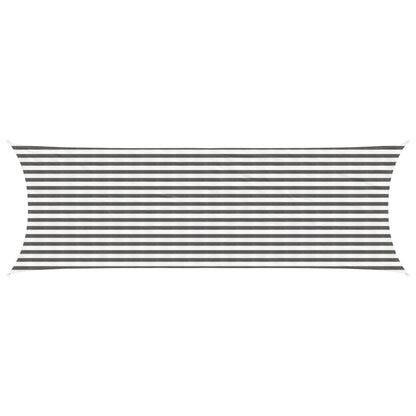 vidaXL Sunshade Sail Light Grey and White 2 x 6 m HDPE