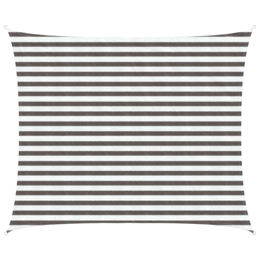 vidaXL Sunshade Sail 2.5 x 3 m HDPE Rectangular Light Grey and White