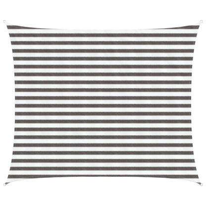 vidaXL Sunshade Sail Light Grey and White 2.5 x 3.5 m HDPE