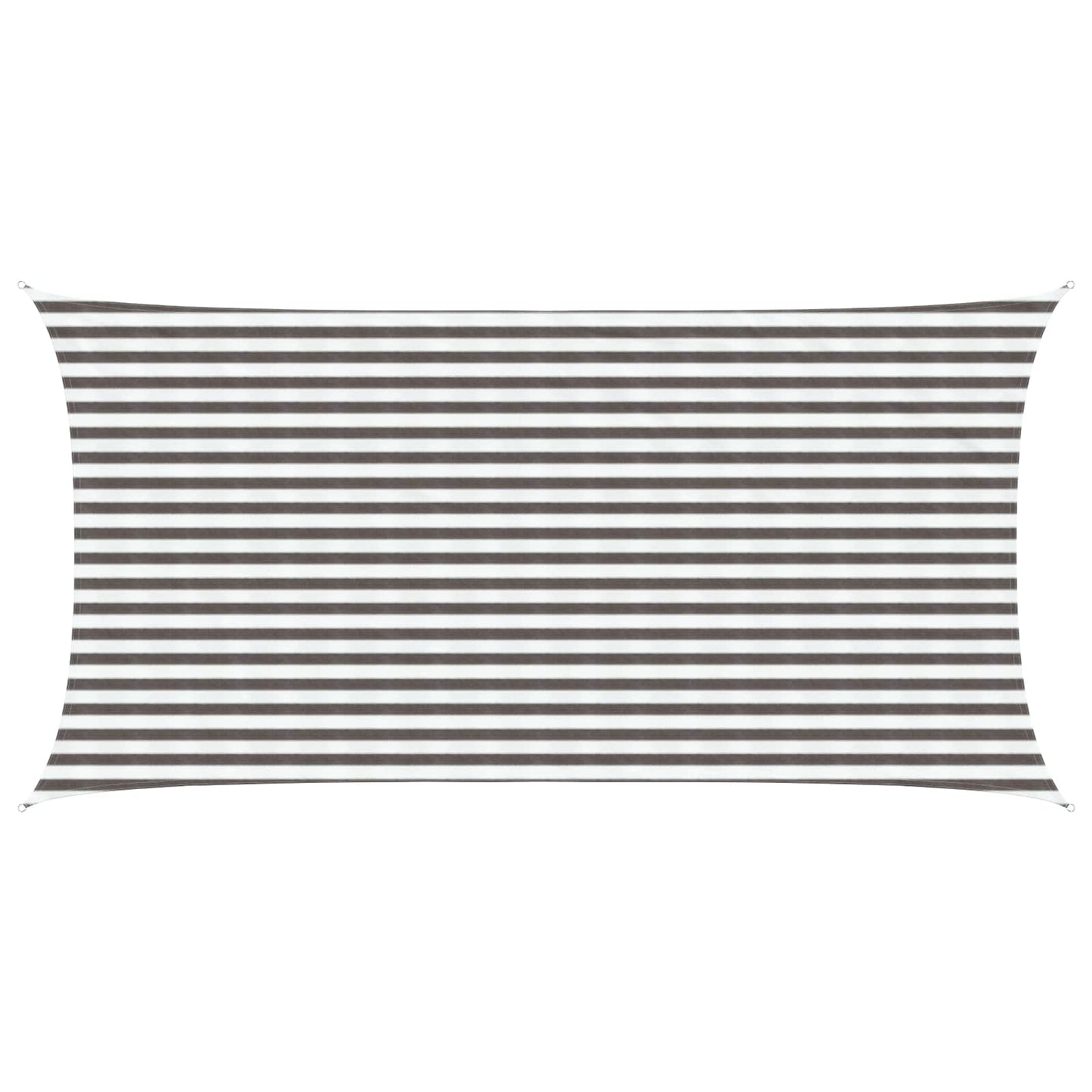 vidaXL Sunshade Sail Light Grey and White 2.5 x 5 m HDPE