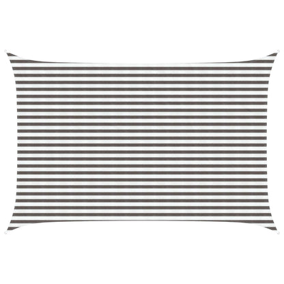 vidaXL Sunshade Sail Light Grey and White 3 x 4 m HDPE