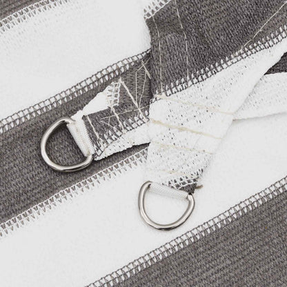 vidaXL Sunshade Sail Light Grey and White 3 x 6 m HDPE
