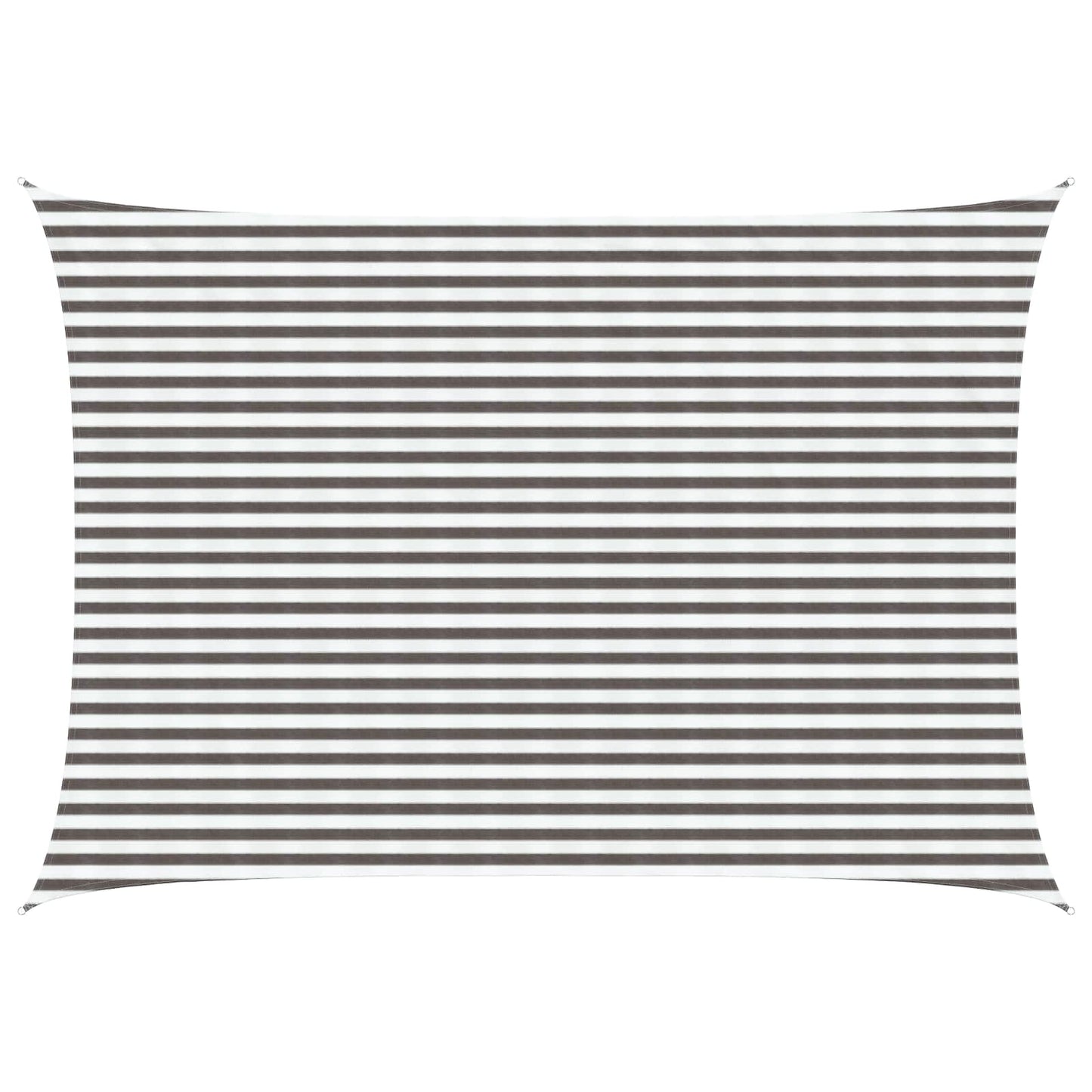 vidaXL Sunshade Sail Light Grey and White 3 x 6 m HDPE