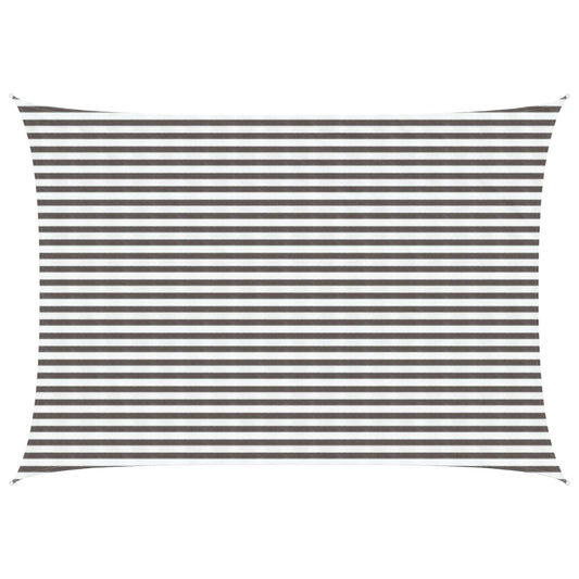 vidaXL Sunshade Sail Light Grey and White 3.5 x 5 m HDPE