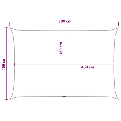 vidaXL Sunshade Sail Light Grey and White 4 x 5 m HDPE