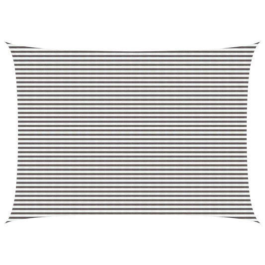 vidaXL Sunshade Sail Light Grey and White 5 x 7 m HDPE