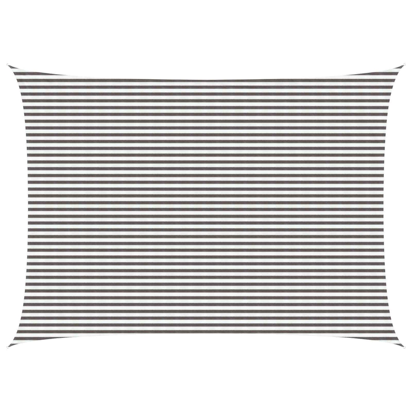 vidaXL Sunshade Sail Light Grey and White 5 x 8 m HDPE