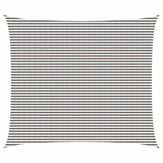vidaXL Sunshade Sail Light Grey and White 6 x 7 m HDPE