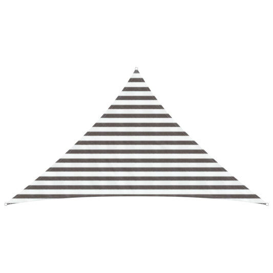 vidaXL Sunshade Sail Light Grey and White 2.5 x 2.5 x 3.5 m HDPE