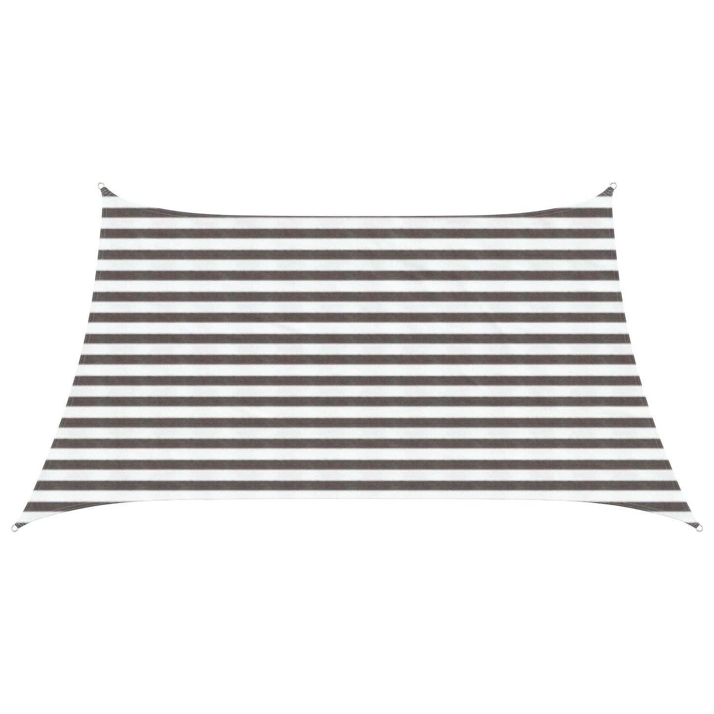 vidaXL Sunshade Sail Light Grey and White 3 / 4 x 2 m HDPE