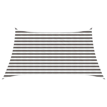 vidaXL Sunshade Sail Light Grey and White 3 / 4 x 2 m HDPE