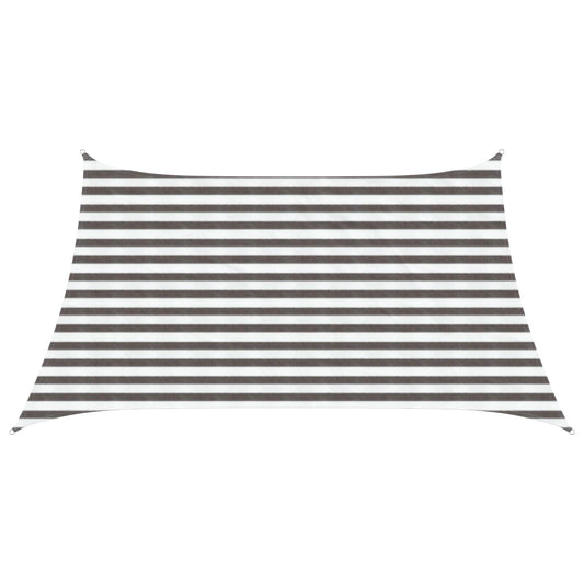 vidaXL Sunshade Sail Light Grey and White 3 / 4 x 2 m HDPE