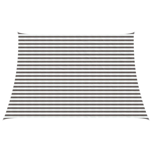 vidaXL Sunshade Sail Light Grey and White 4 / 5 x 3 m HDPE