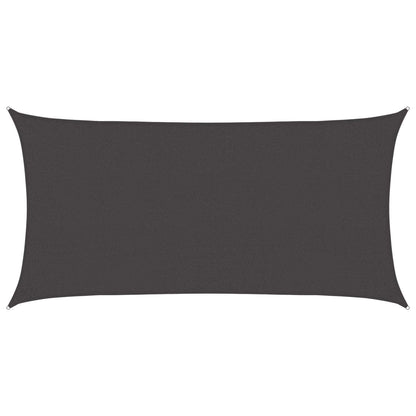 vidaXL Sunshade Sail Anthracite 2.5 x 6 m HDPE