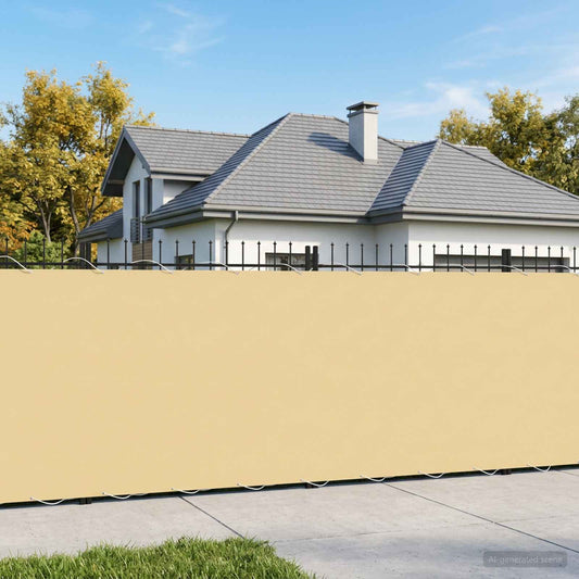 vidaXL Balcony Privacy Screen 150 x 500 cm Fabric with PU Coated Sand