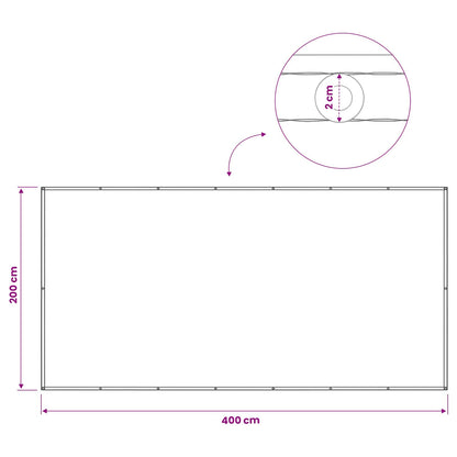 vidaXL Balcony Privacy Screen 200 x 400 cm Fabric with PU Coated White