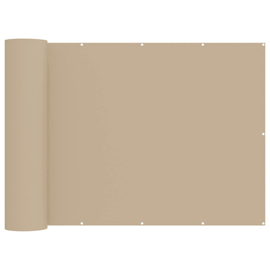 vidaXL Balcony Privacy Screen 180 x 300 cm Fabric with PU Coated Beige