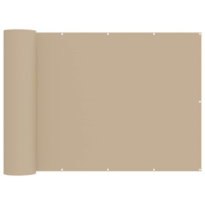 vidaXL Balcony Privacy Screen 180 x 700 cm Fabric with PU Coated Beige