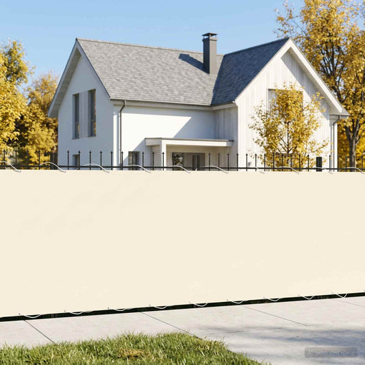 vidaXL Balcony Privacy Screen 150 x 500 cm Fabric with PU Coated Cream
