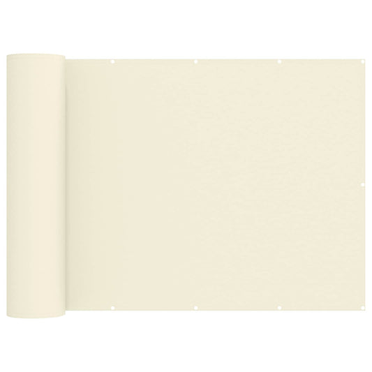 vidaXL Balcony Privacy Screen 150 x 500 cm Fabric with PU Coated Cream