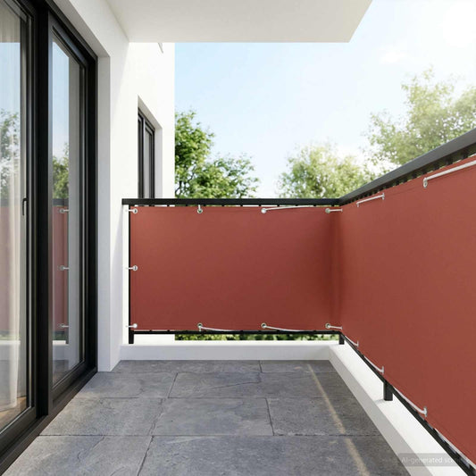 vidaXL Balcony Privacy Screen 150 x 200 cm Fabric with PU Coated