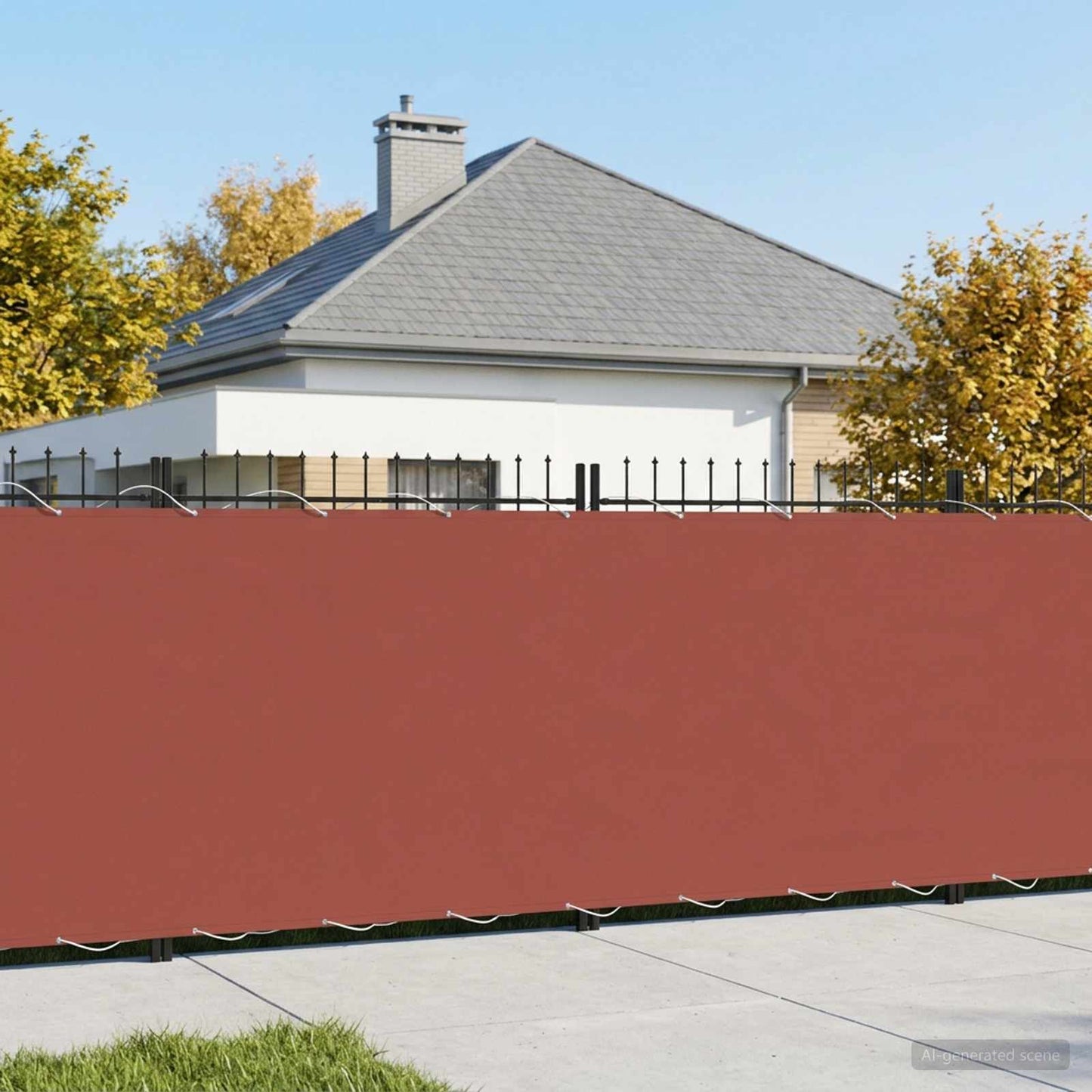 vidaXL Balcony Privacy Screen 200 x 200 cm Fabric with PU Coated