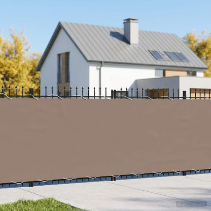 vidaXL Balcony Privacy Screen 200 x 400 cm Fabric with PU Coated Taupe