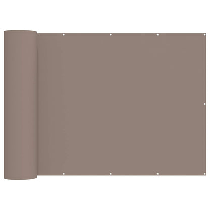 vidaXL Balcony Privacy Screen 200 x 700 cm Fabric with PU Coated Taupe