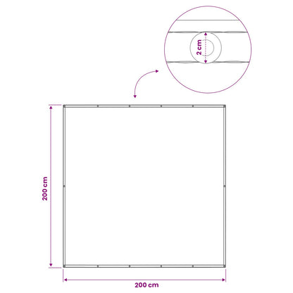 vidaXL Balcony Privacy Screen 200 x 200 cm Fabric with PU Coated