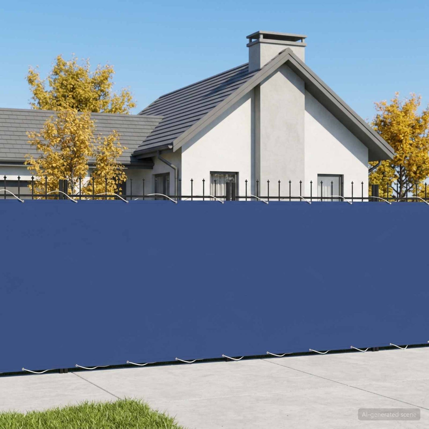 vidaXL Balcony Privacy Screen 150 x 800 cm Fabric with PU Coated Blue