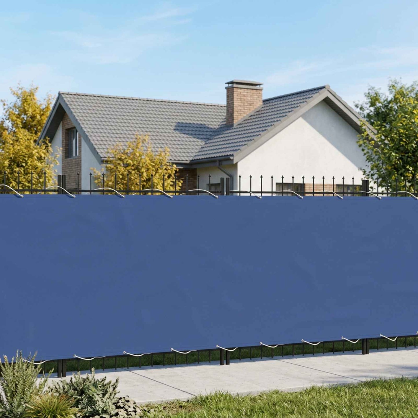 vidaXL Balcony Privacy Screen 200 x 700 cm Fabric with PU Coated Blue