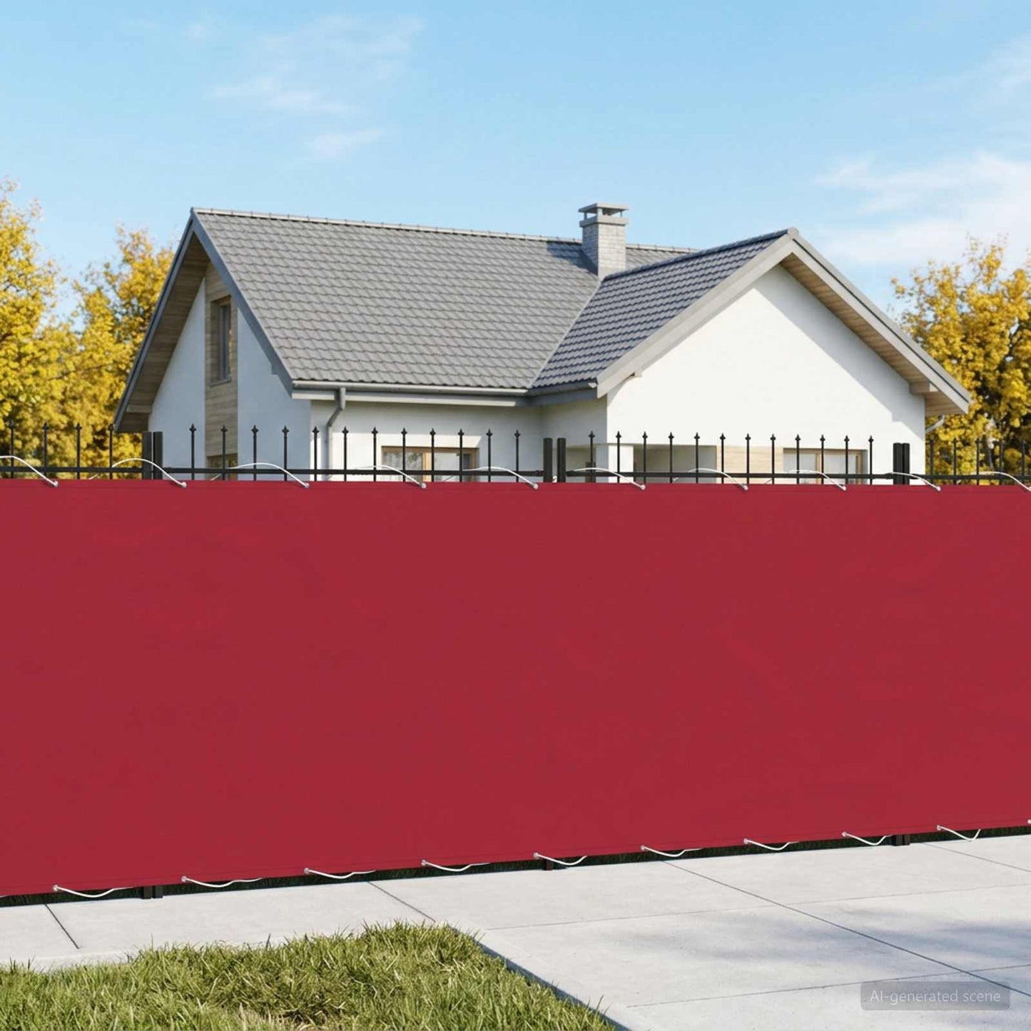 vidaXL Balcony Privacy Screen 150 x 200 cm Fabric with PU Coated Red