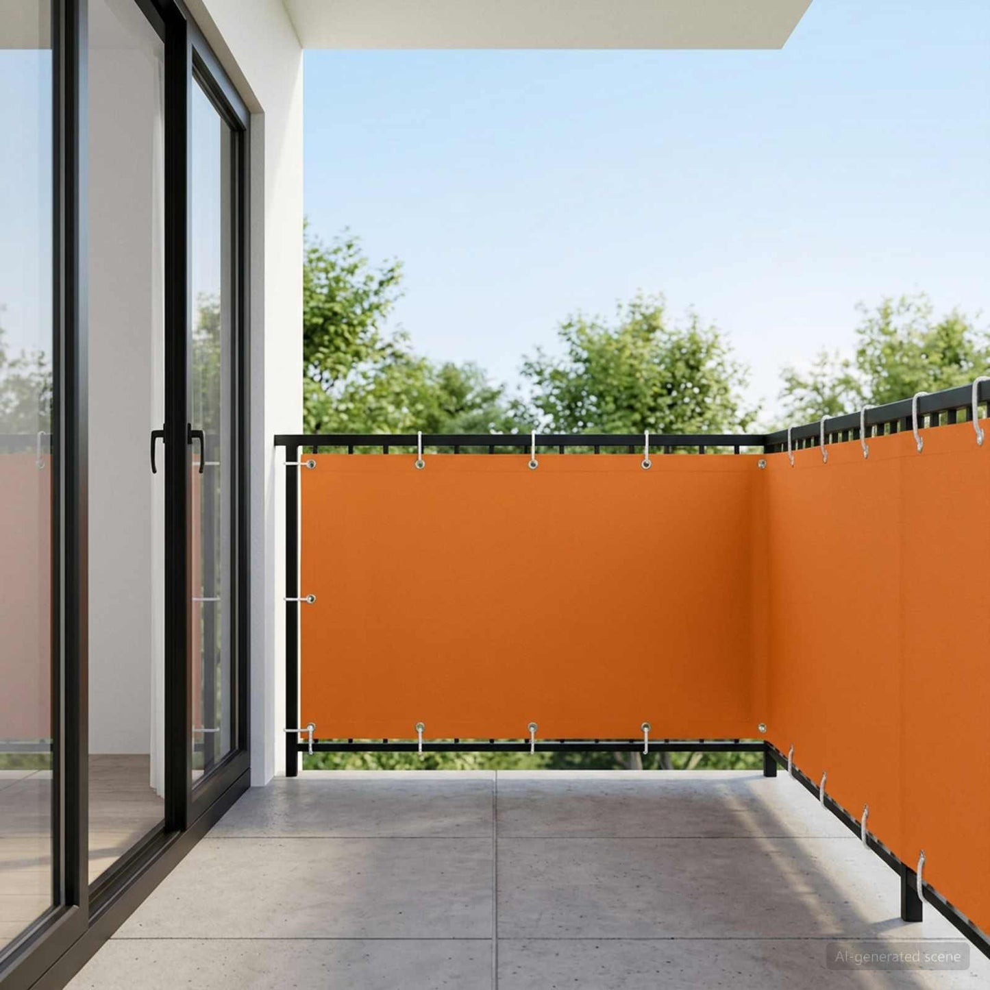 vidaXL Balcony Privacy Screen 150 x 800 cm Fabric with PU Coated