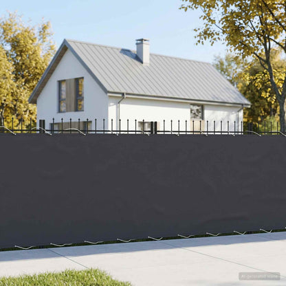 vidaXL Balcony Privacy Screen 150 x 800 cm Fabric with PU Coated Black