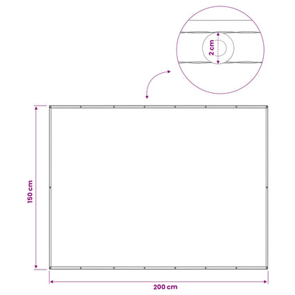 vidaXL Balcony Privacy Screen 150 x 200 cm Fabric with PU Coated Brown