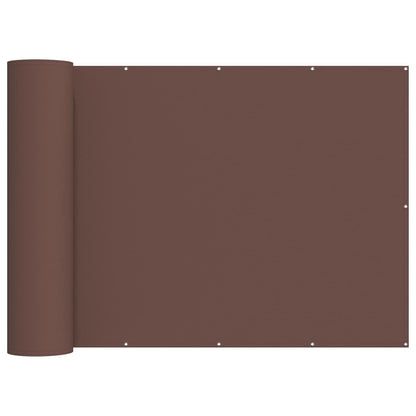 vidaXL Balcony Privacy Screen 150 x 500 cm Fabric with PU Coated Brown