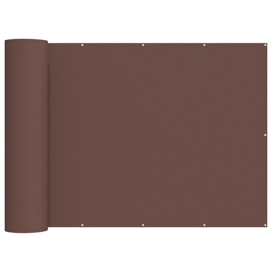 vidaXL Balcony Privacy Screen 150 x 500 cm Fabric with PU Coated Brown
