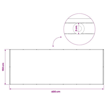 vidaXL Balcony Privacy Screen 150 x 400 cm Fabric with PU Coated
