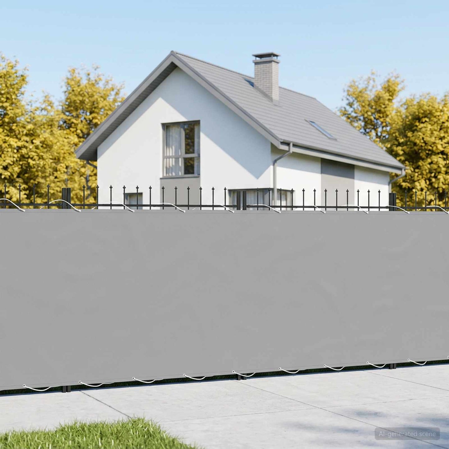 vidaXL Balcony Privacy Screen 1.2 x 15 m Fabric with PU Coated