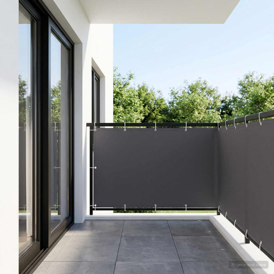 vidaXL Balcony Privacy Screen 1.2 x 15 m Fabric with PU Coated